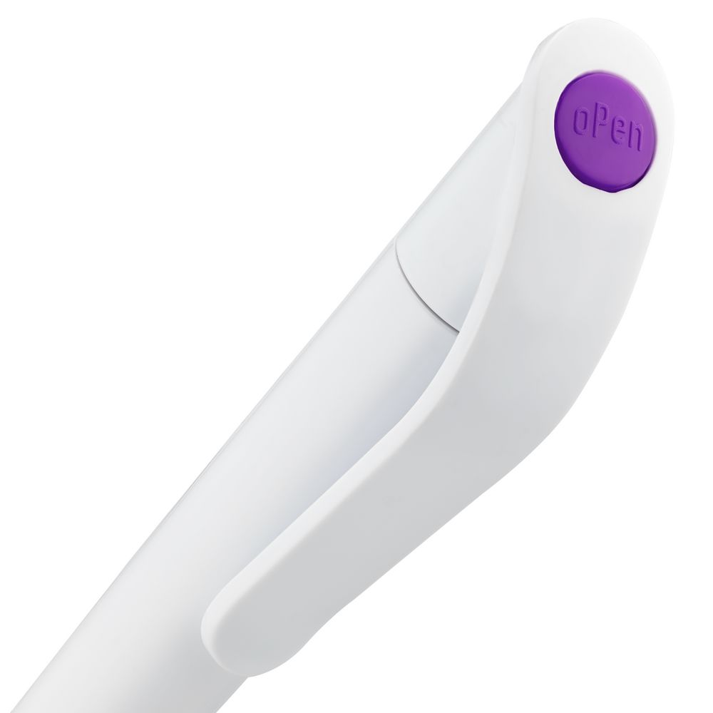 Ручка шариковая Grip, белая с фиолетовым (Миниатюра WWW (1000))