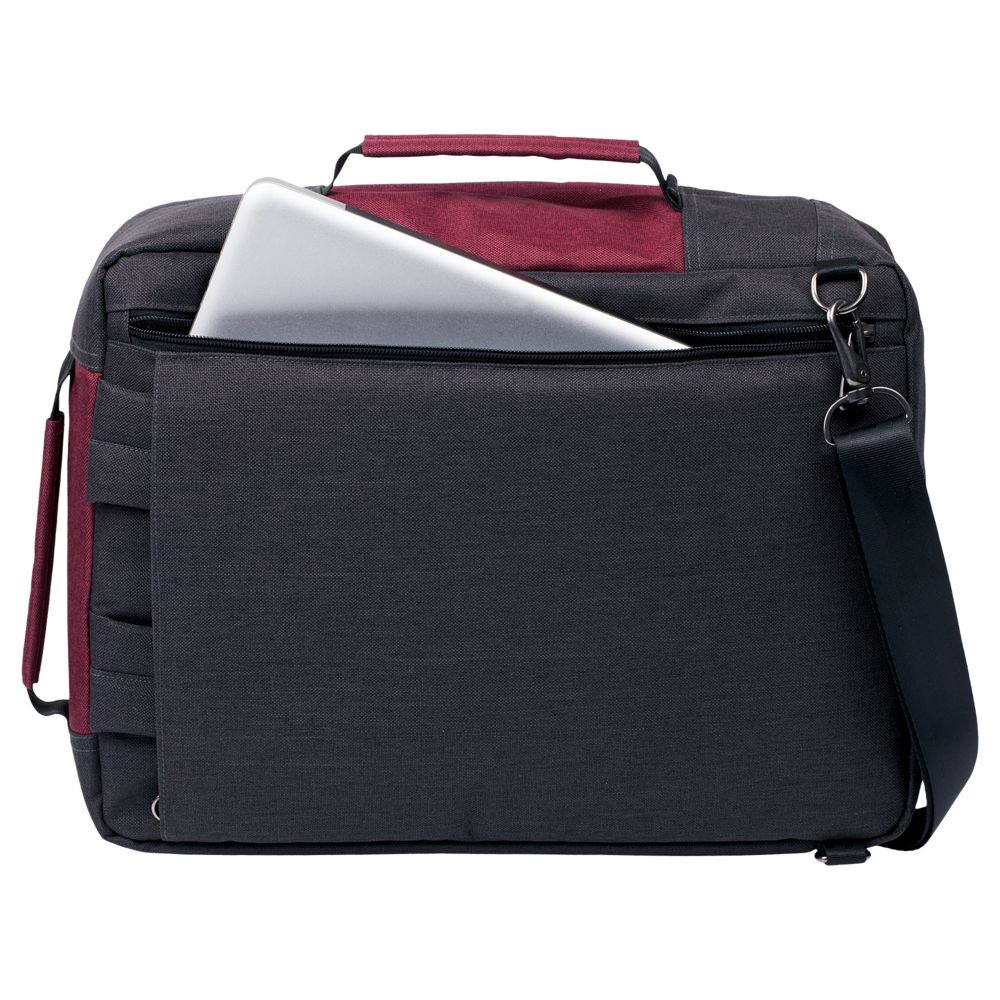 Рюкзак для ноутбука 2 в 1 twoFold, серый с бордовым (Миниатюра WWW (1000))
