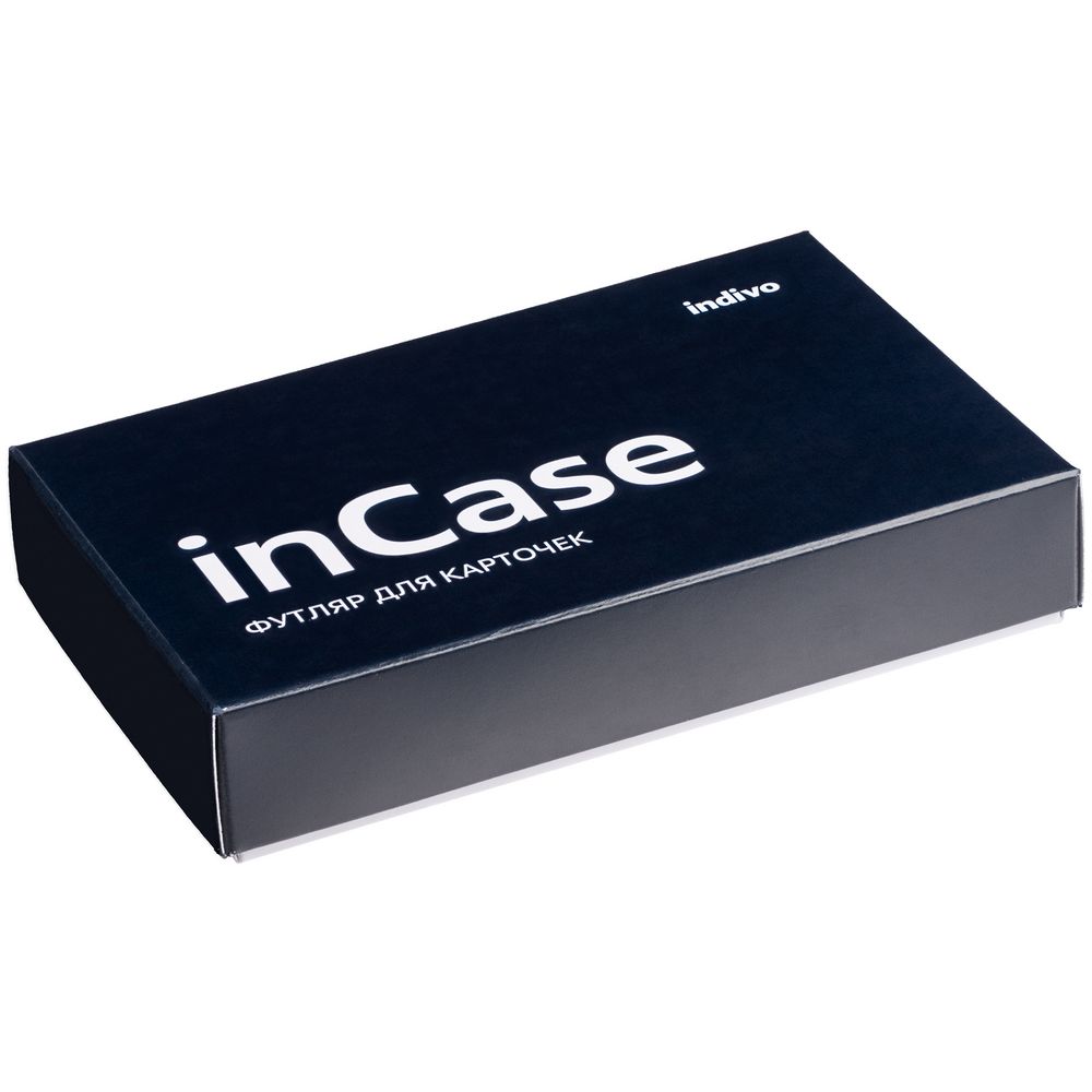 Футляр для карточек inCase, серый с синий (Миниатюра WWW (1000))