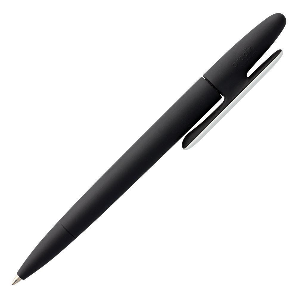 Ручка шариковая Prodir DS5 TRR-P Soft Touch, черная с белым (Миниатюра WWW (1000))