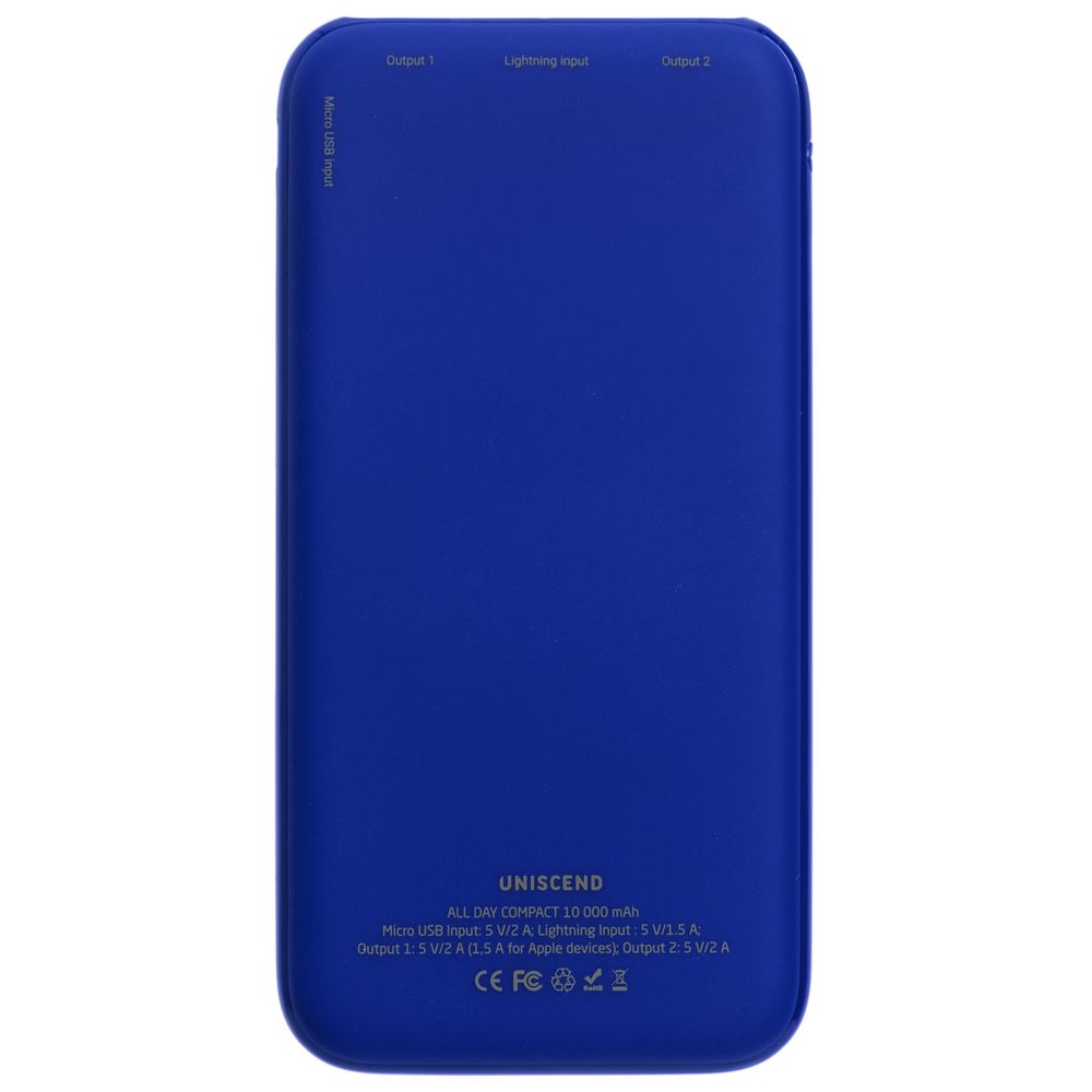Внешний аккумулятор Uniscend All Day Compact 10000 мАч, синий (Миниатюра WWW (1000))