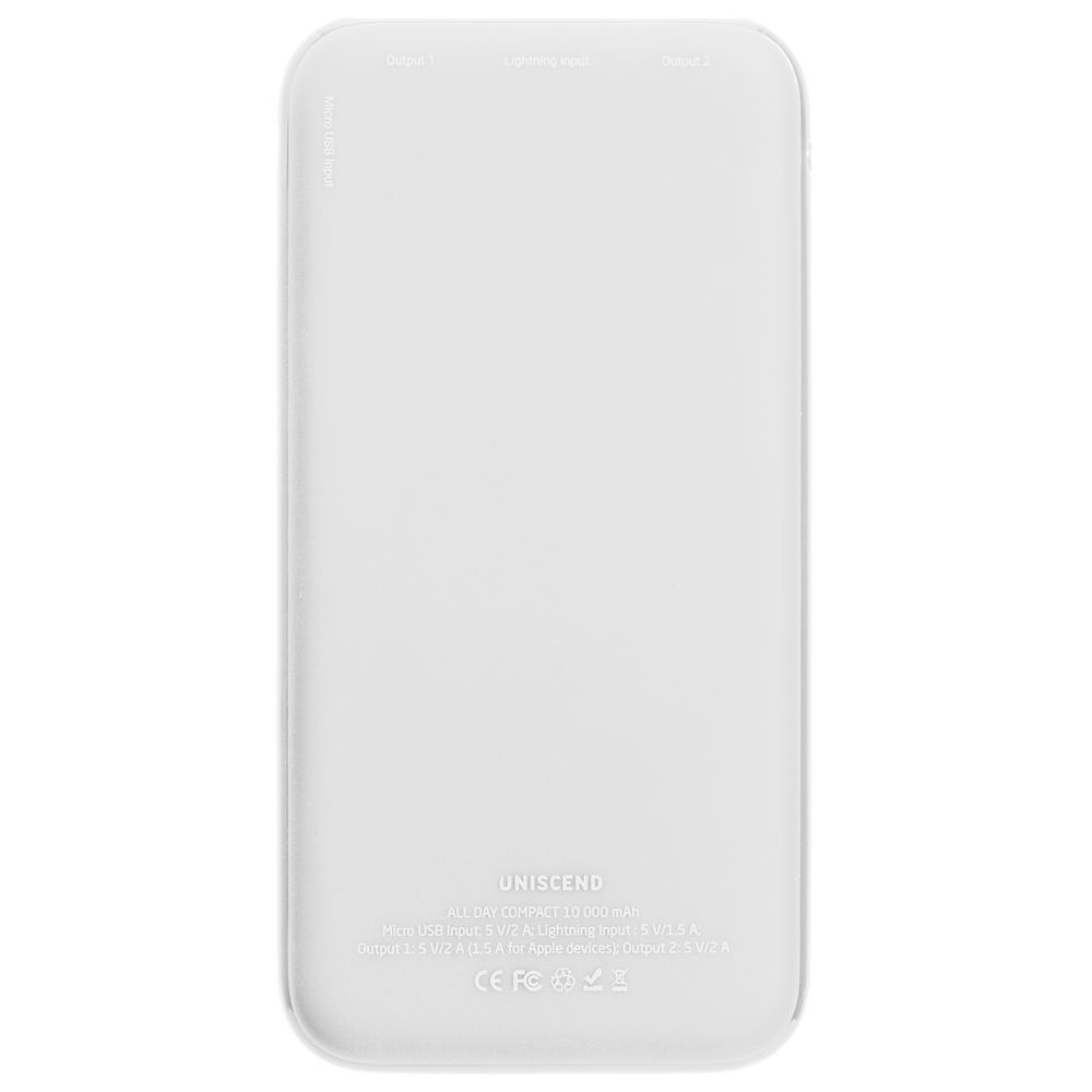Внешний аккумулятор Uniscend All Day Compact 10000 мAч, белый (Миниатюра WWW (1000))
