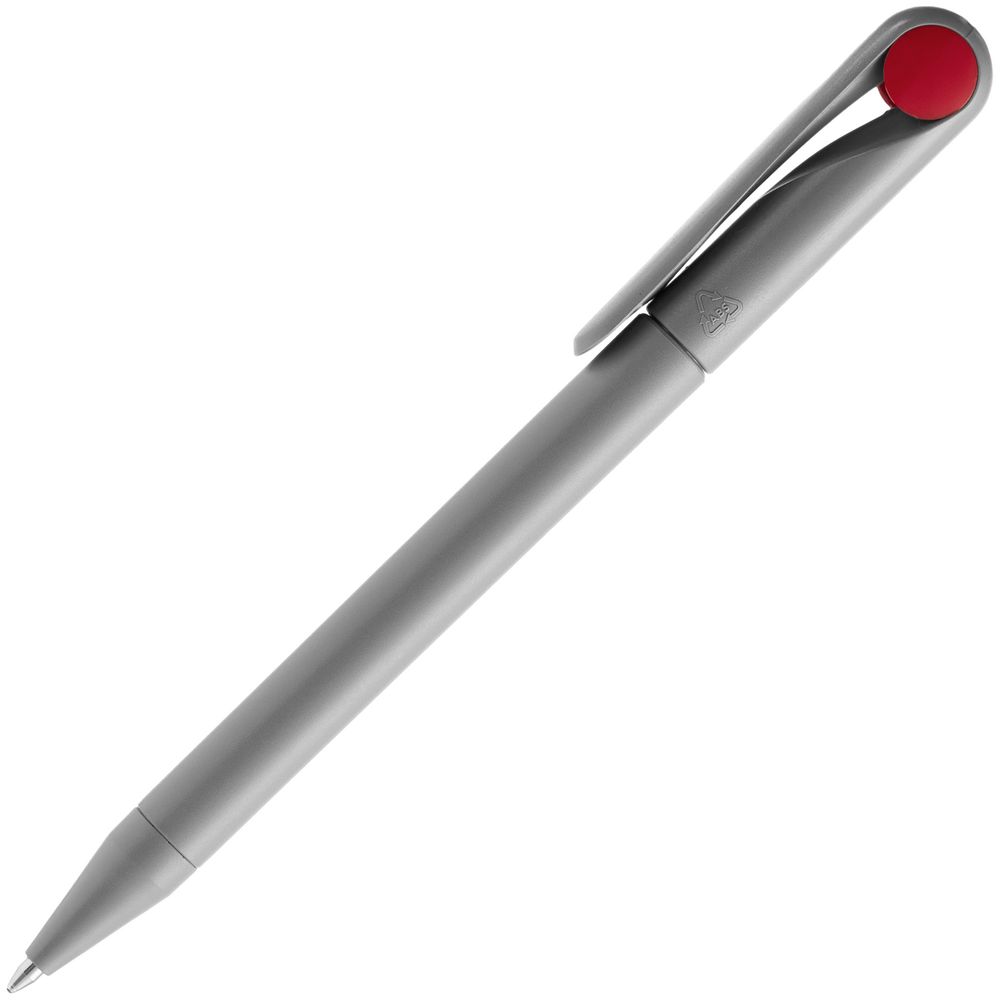 Ручка шариковая Prodir DS1 TMM Dot, серая с красным (Миниатюра WWW (1000))