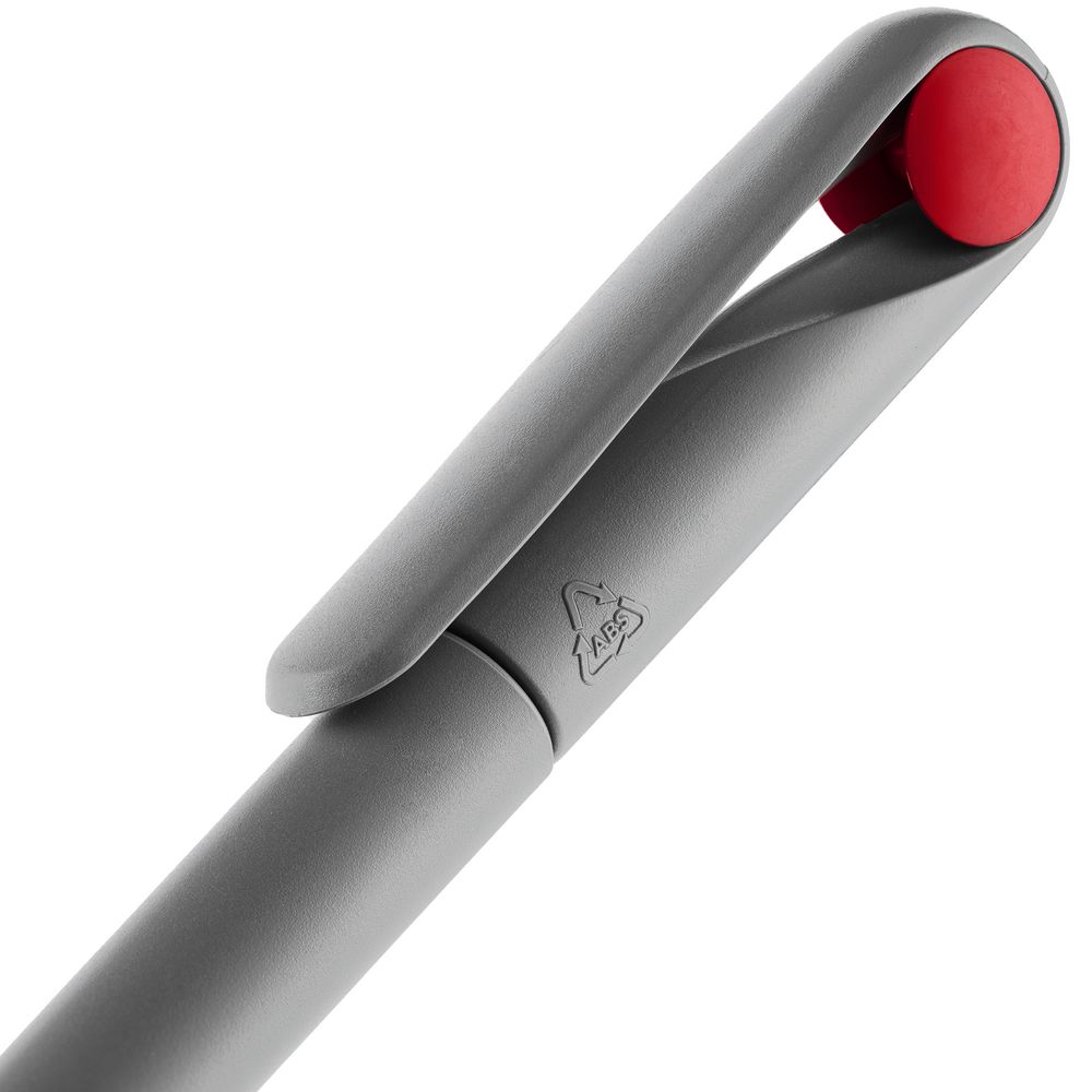 Ручка шариковая Prodir DS1 TMM Dot, серая с красным (Миниатюра WWW (1000))