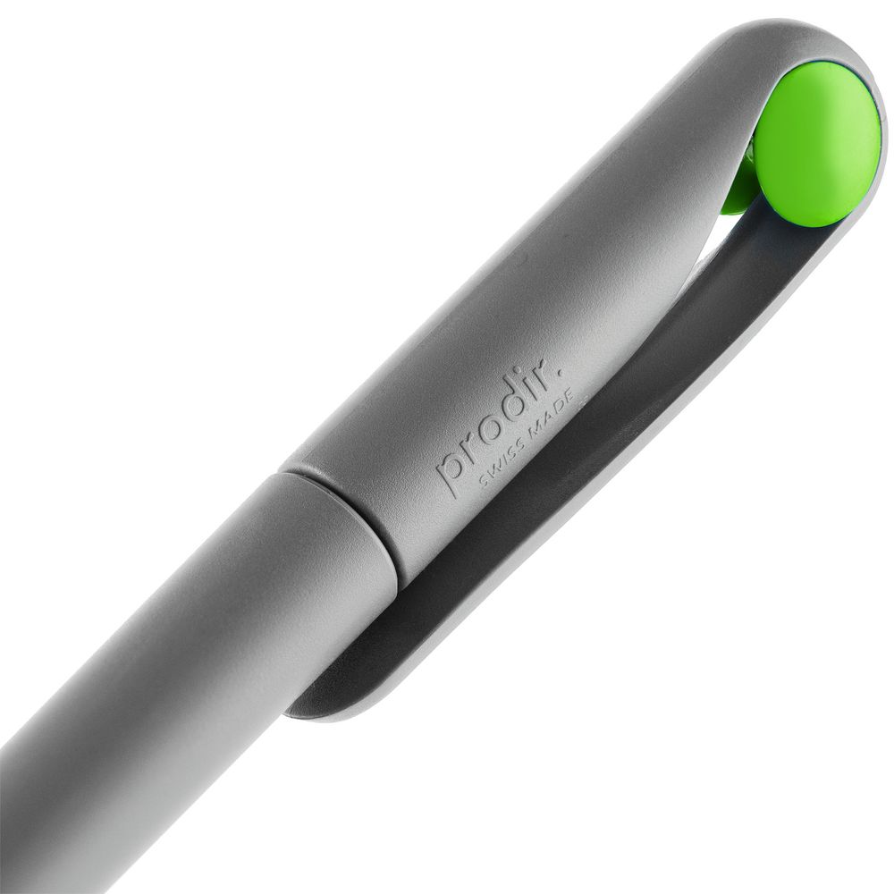Ручка шариковая Prodir DS1 TMM Dot, серая с ярко-зеленым (Миниатюра WWW (1000))