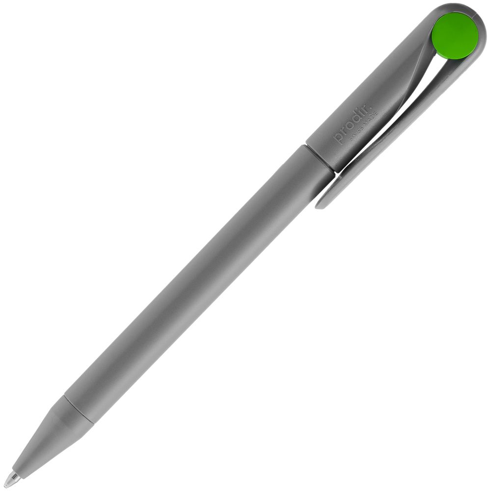 Ручка шариковая Prodir DS1 TMM Dot, серая с ярко-зеленым (Миниатюра WWW (1000))