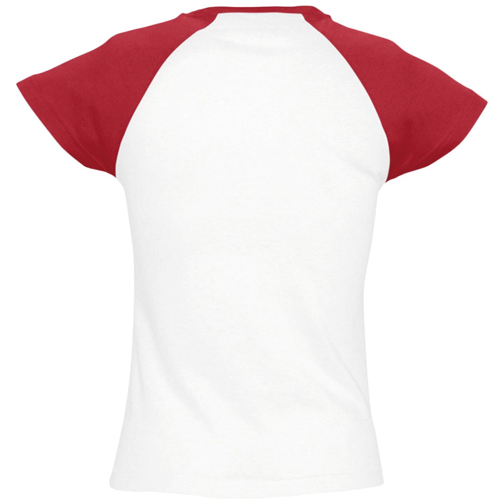 Футболка женская Milky 150, белая с красным (Миниатюра WWW (1000))