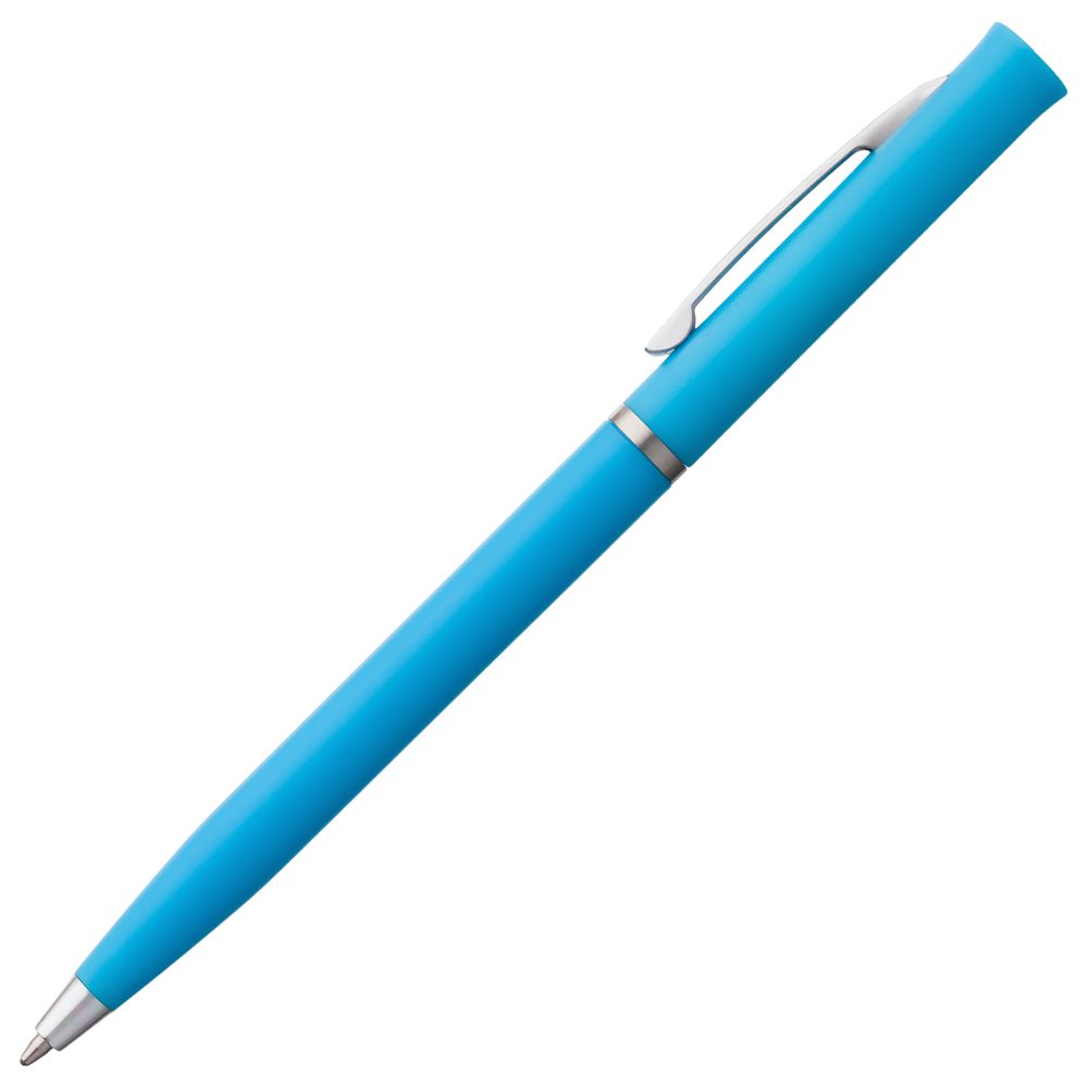 Ручка шариковая Euro Chrome, голубая (Миниатюра WWW (1000))