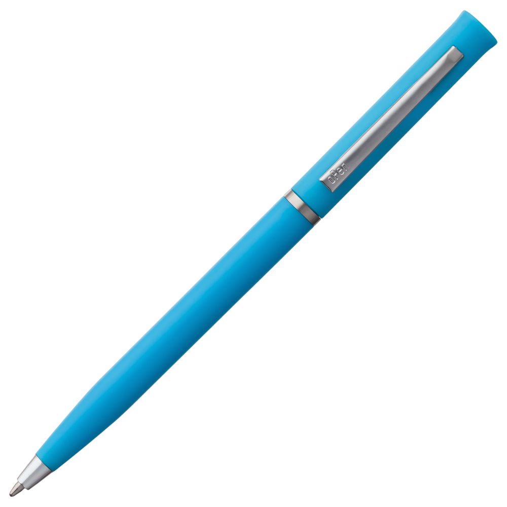 Ручка шариковая Euro Chrome, голубая (Миниатюра WWW (1000))