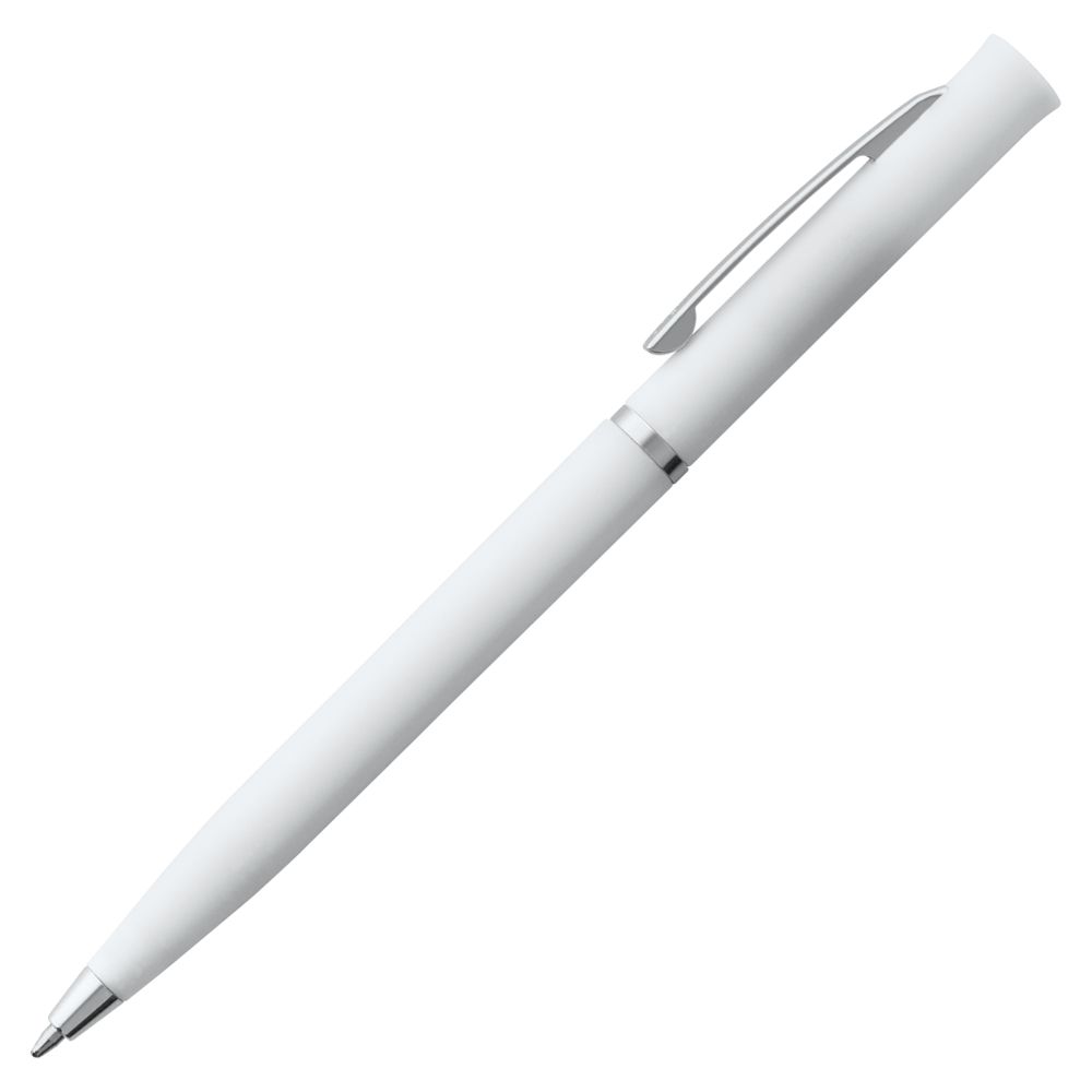 Ручка шариковая Euro Chrome, белая (Миниатюра WWW (1000))