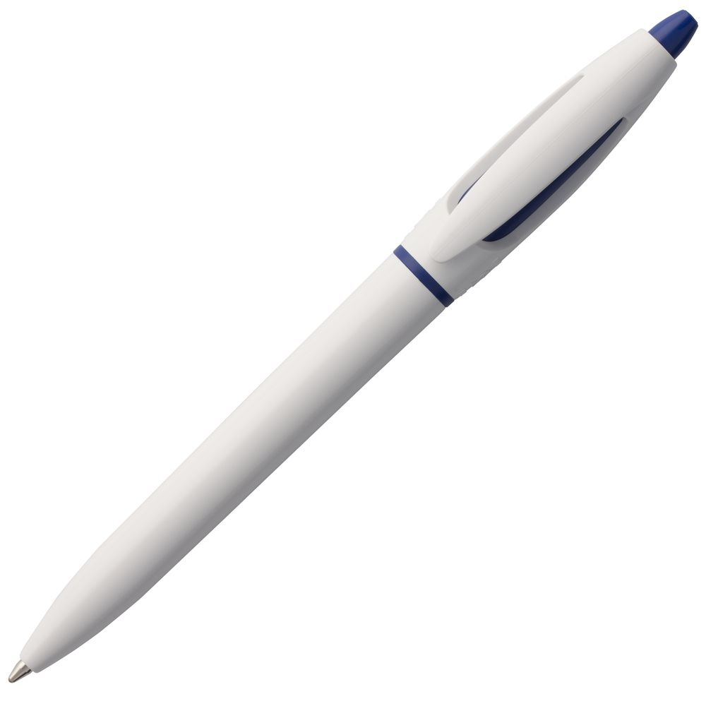 Ручка шариковая S! (Си), белая с темно-синим (Миниатюра WWW (1000))