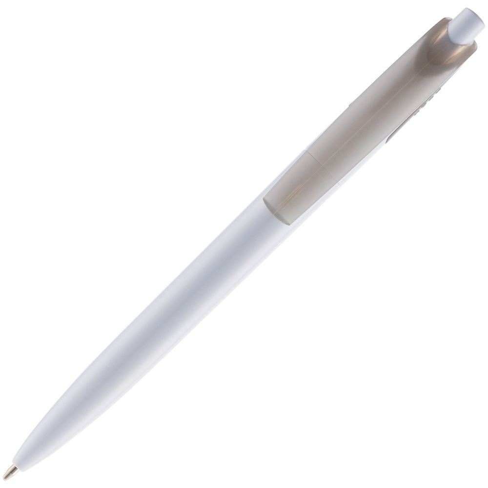 Ручка шариковая Bento, белая с серым (Миниатюра WWW (1000))
