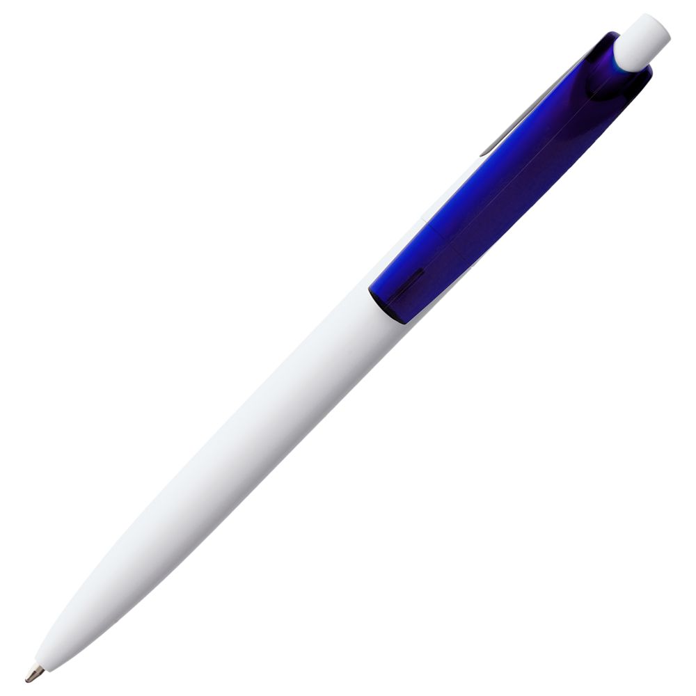 Ручка шариковая Bento, белая с синим (Миниатюра WWW (1000))