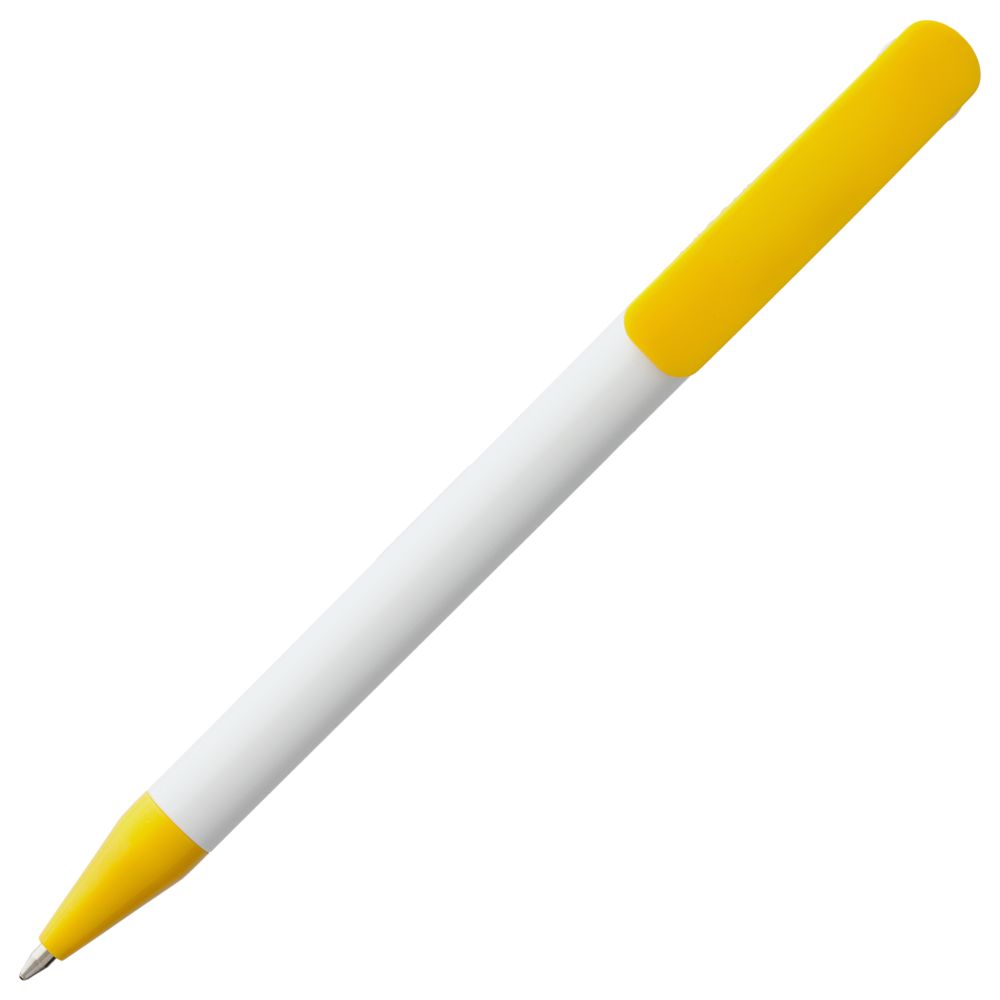 Ручка шариковая Prodir DS3 TPP Special, белая с желтым (Миниатюра WWW (1000))