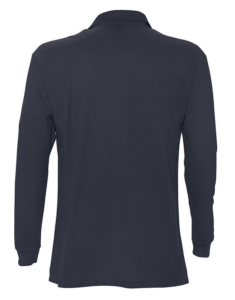 Рубашка поло мужская с длинным рукавом Star 170, темно-синяя (Миниатюра WWW (1000))