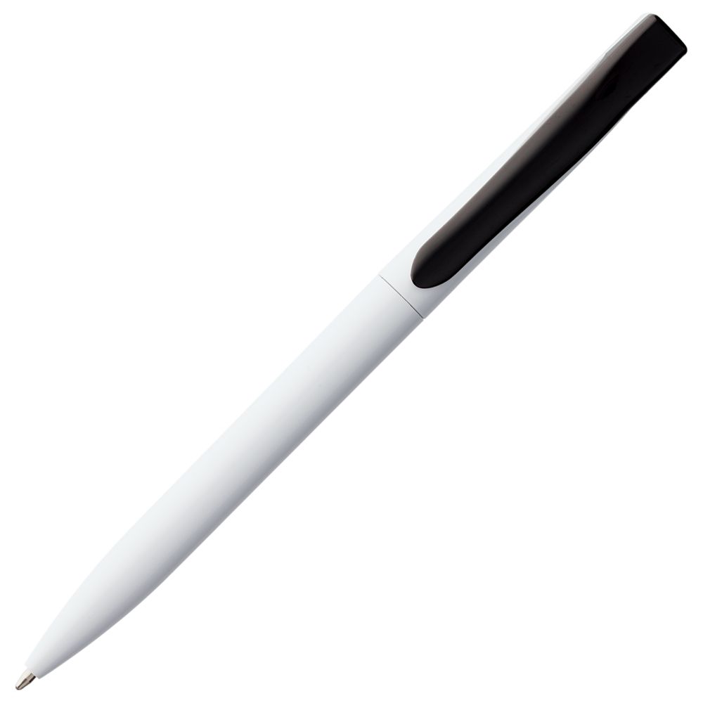 Ручка шариковая Pin, белая с черным (Миниатюра WWW (1000))