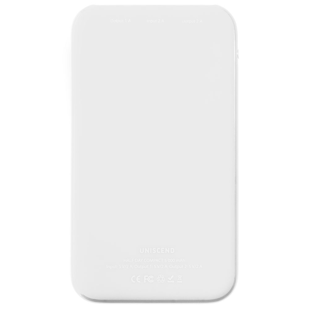 Внешний аккумулятор Uniscend Half Day Compact 5000 мAч, белый (Миниатюра WWW (1000))