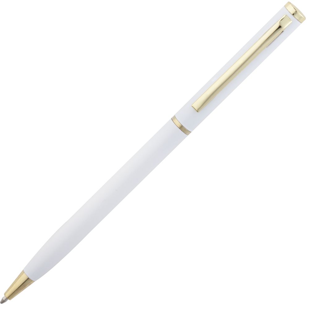 Ручка шариковая Hotel Gold, ver.2, глянцевая белая (Миниатюра WWW (1000))