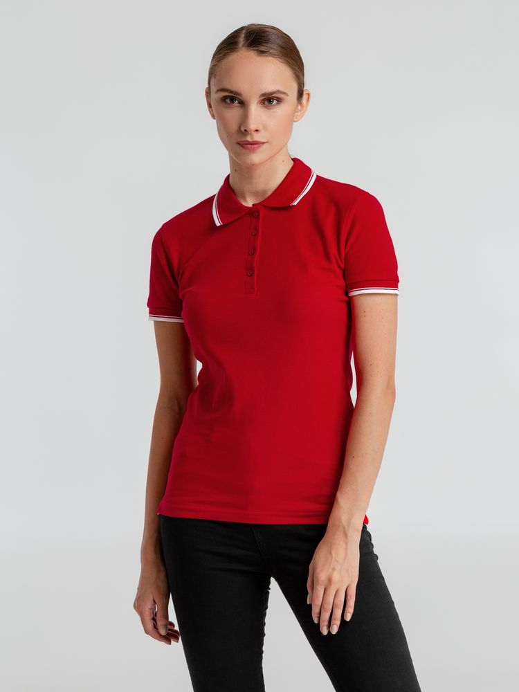 Рубашка поло женская Practice Women 270, красная с белым (Миниатюра WWW (1000))