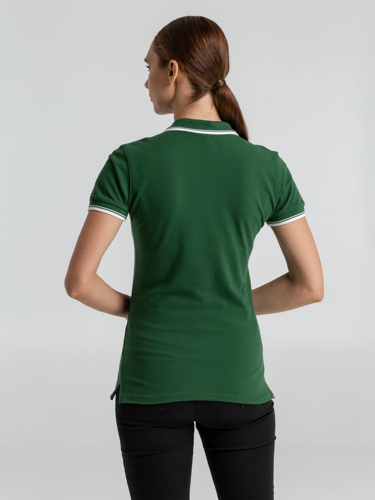 Рубашка поло женская Practice Women 270, зеленая с белым (Миниатюра WWW (1000))