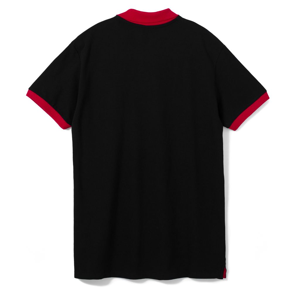 Рубашка поло Prince 190, черная с красным (Миниатюра WWW (1000))
