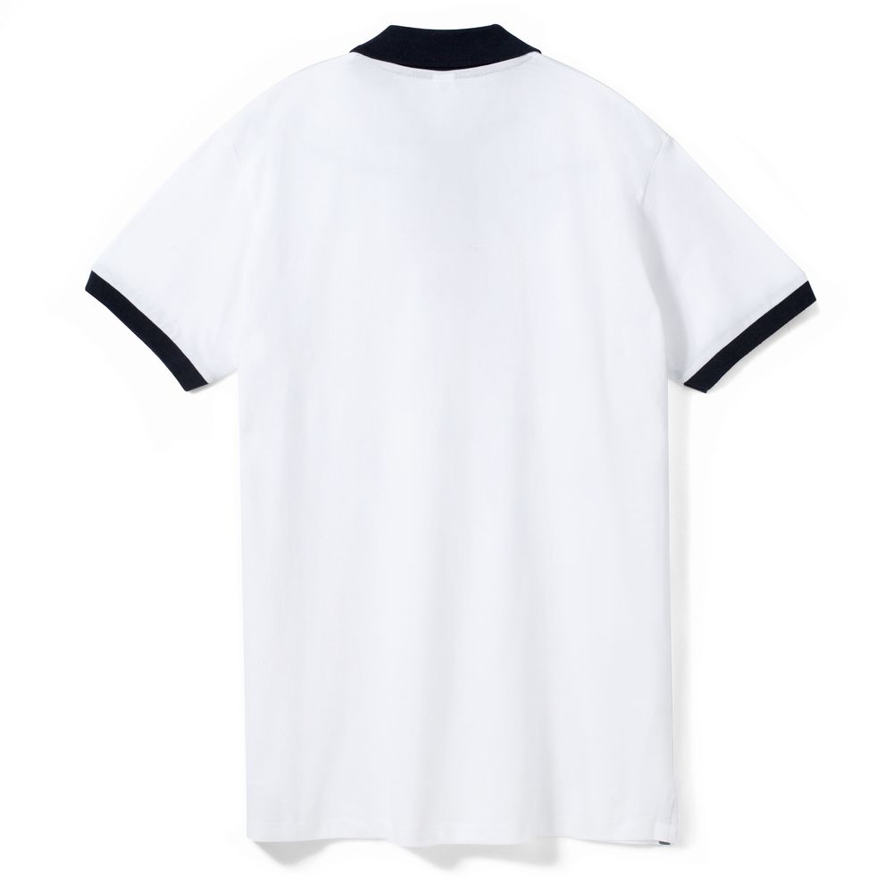 Рубашка поло Prince 190, белая с темно-синим (Миниатюра WWW (1000))