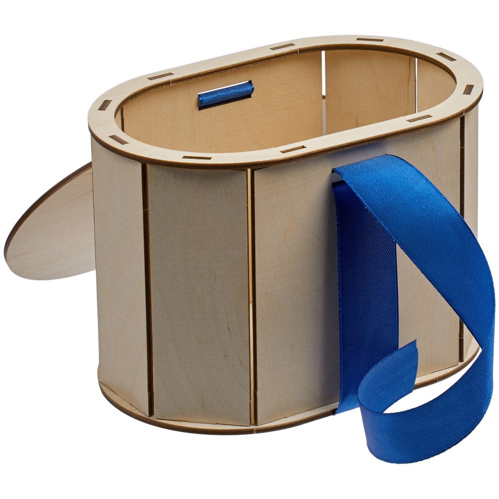 Коробка Drummer, овальная, с синей лентой (Миниатюра WWW (1000))