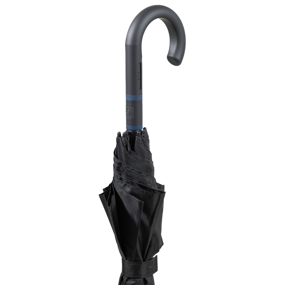 Зонт-трость с цветными спицами Color Style, синий с черной ручкой (Миниатюра WWW (1000))