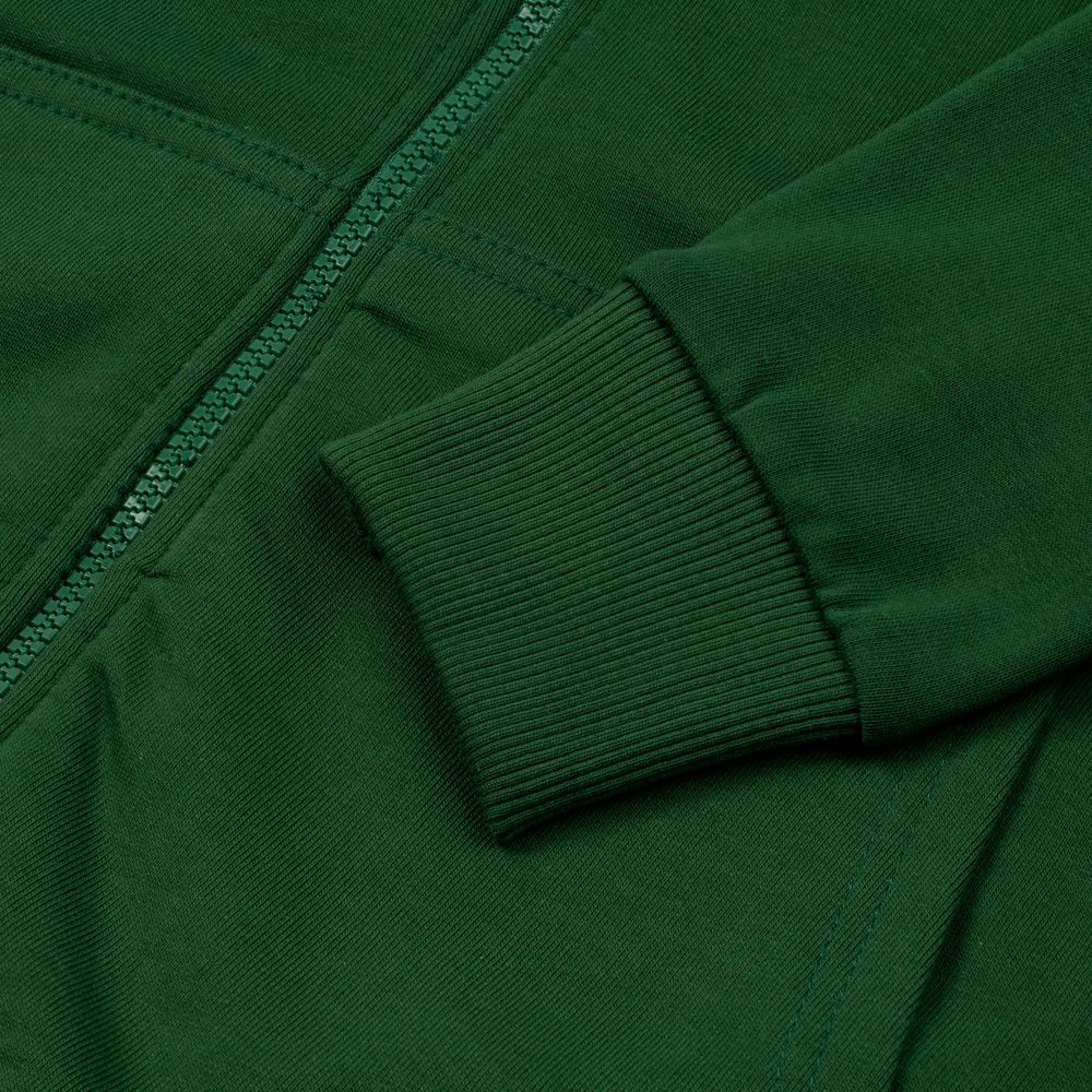 Толстовка с капюшоном на молнии Unit Siverga Heavy, темно-зеленая (Миниатюра WWW (1000))