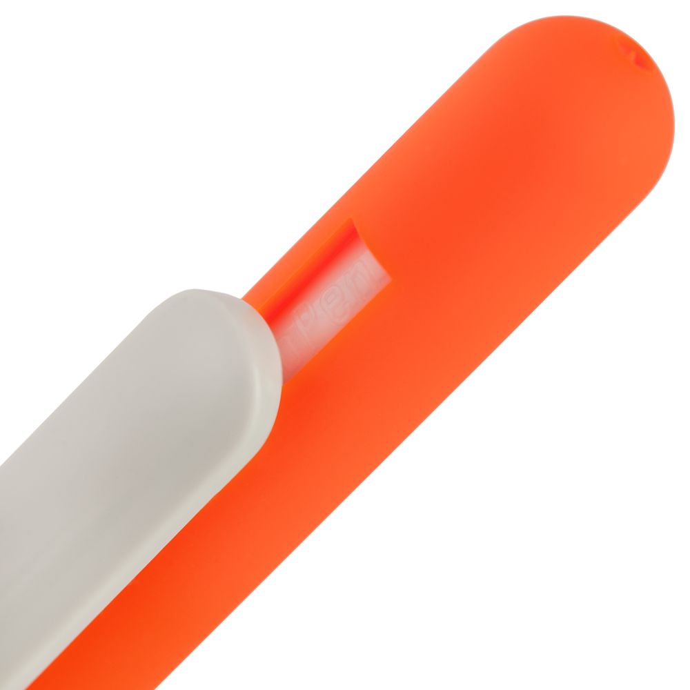 Ручка шариковая Swiper Soft Touch, неоново-оранжевая с белым (Миниатюра WWW (1000))