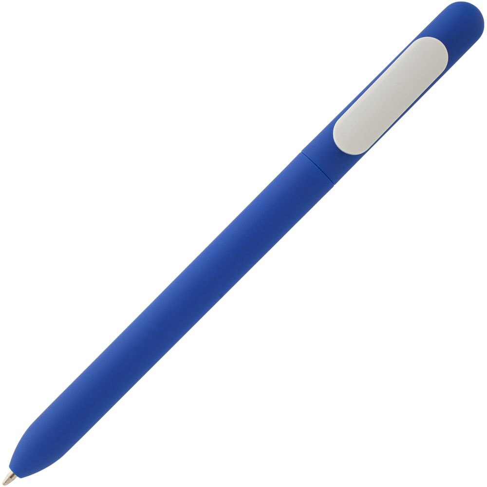 Ручка шариковая Swiper Soft Touch, синяя с белым (Миниатюра WWW (1000))