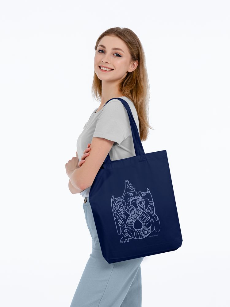 Холщовая сумка «Кетцалькоатль», темно-синяя (Миниатюра WWW (1000))