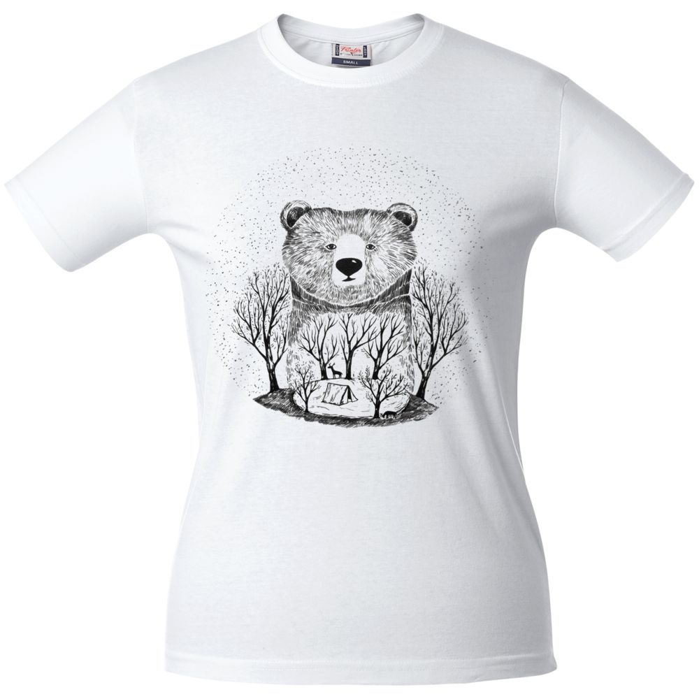 Футболка женская Bear, белая (Миниатюра WWW (1000))