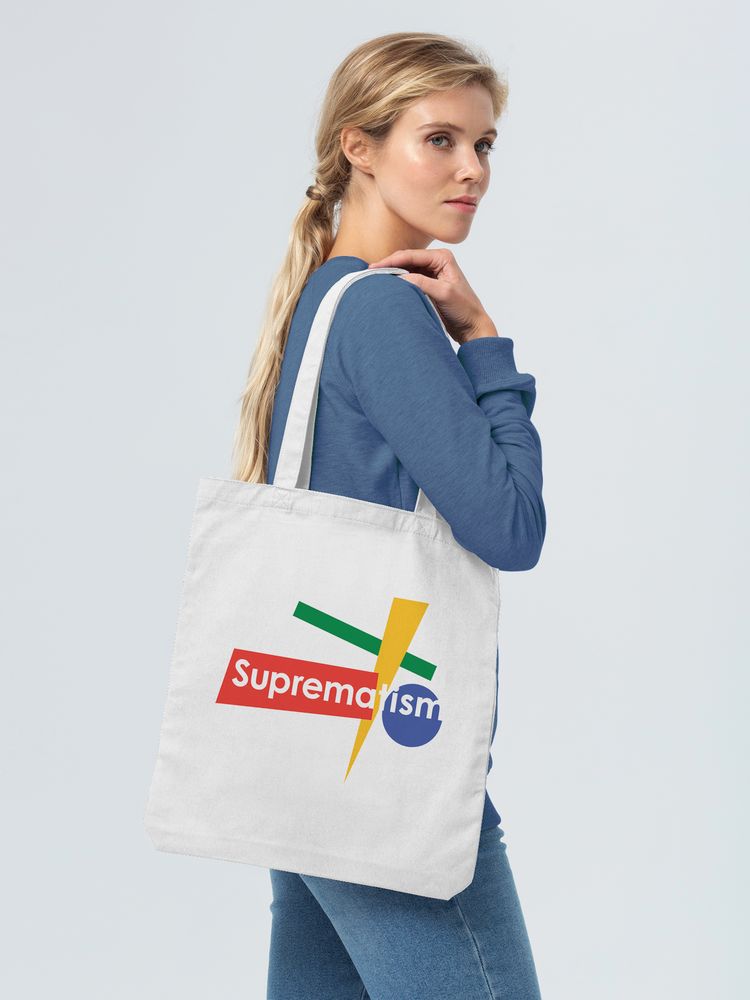 Холщовая сумка Suprematism, молочно-белая (Миниатюра WWW (1000))