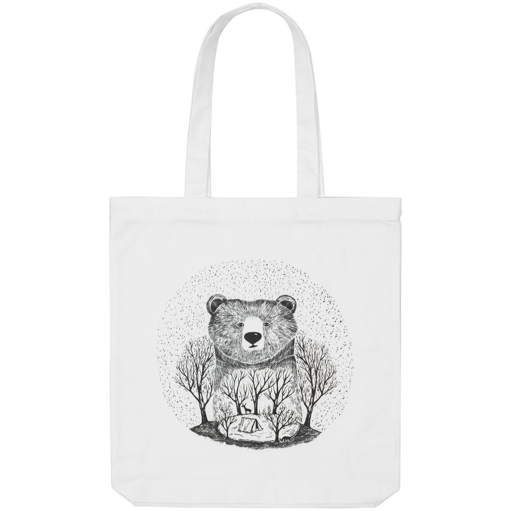 Холщовая сумка Bear, молочно-белая (Миниатюра WWW (1000))