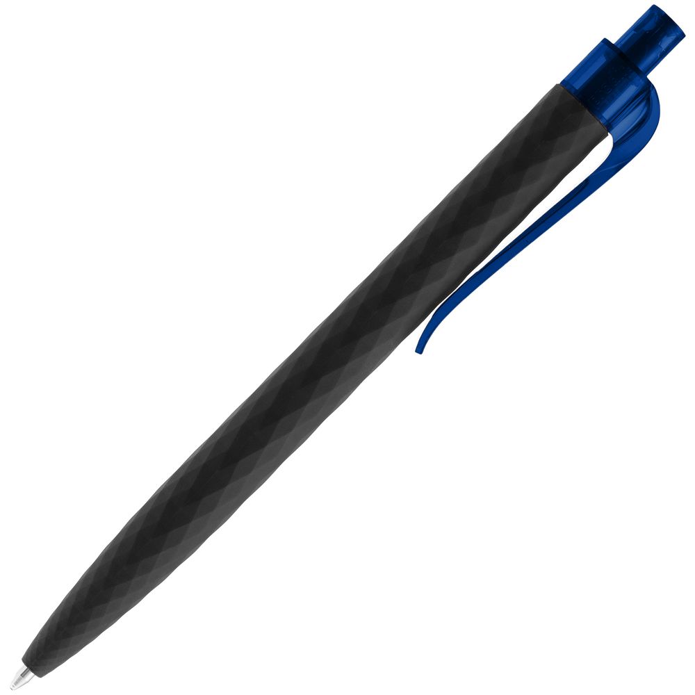 Ручка шариковая Prodir QS01 PRT-P Soft Touch, черная с синим (Миниатюра WWW (1000))