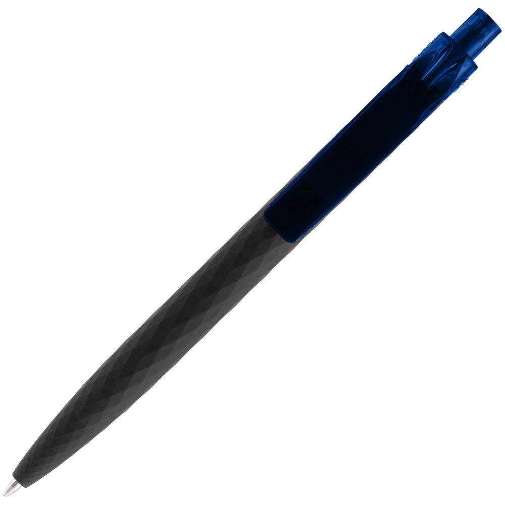 Ручка шариковая Prodir QS01 PRT-P Soft Touch, черная с синим (Миниатюра WWW (1000))
