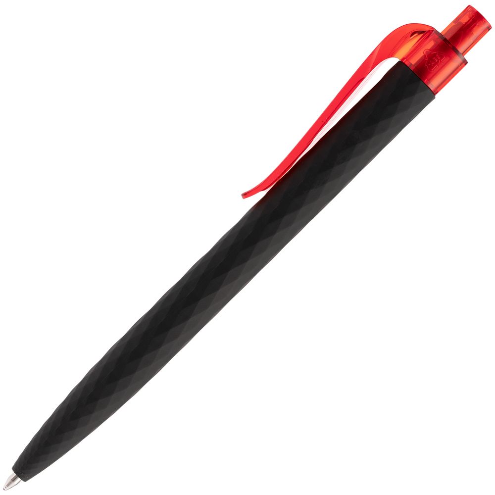 Ручка шариковая Prodir QS01 PRT-P Soft Touch, черная с красным (Миниатюра WWW (1000))