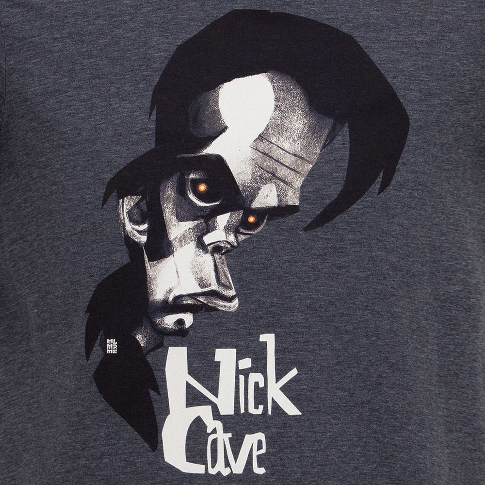 Футболка «Меламед. Nick Cave», темно-синий меланж (Миниатюра WWW (1000))
