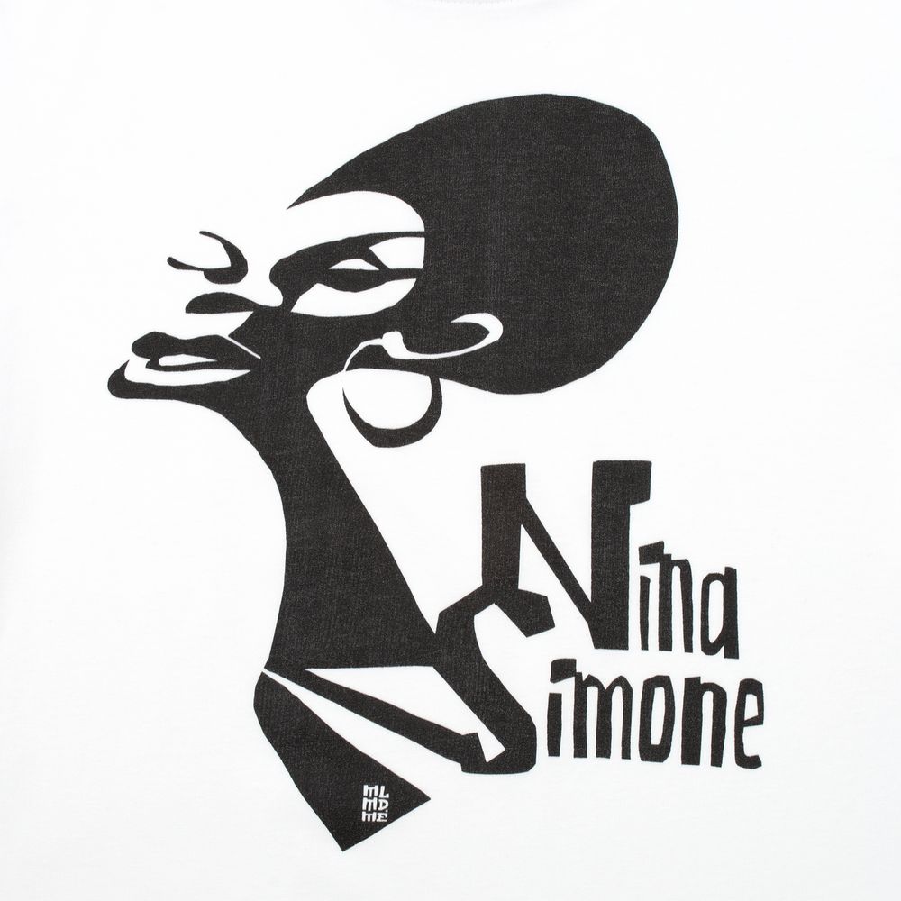 Футболка женская «Меламед. Nina Simone», белая (Миниатюра WWW (1000))