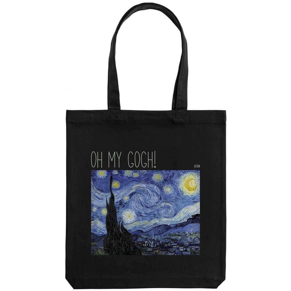 Холщовая сумка «Oh my Gogh!», черная (Миниатюра WWW (1000))