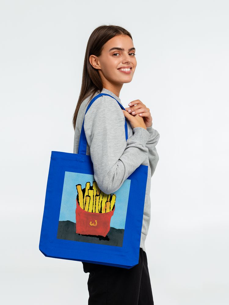 Холщовая сумка «Фри», ярко-синяя (Миниатюра WWW (1000))