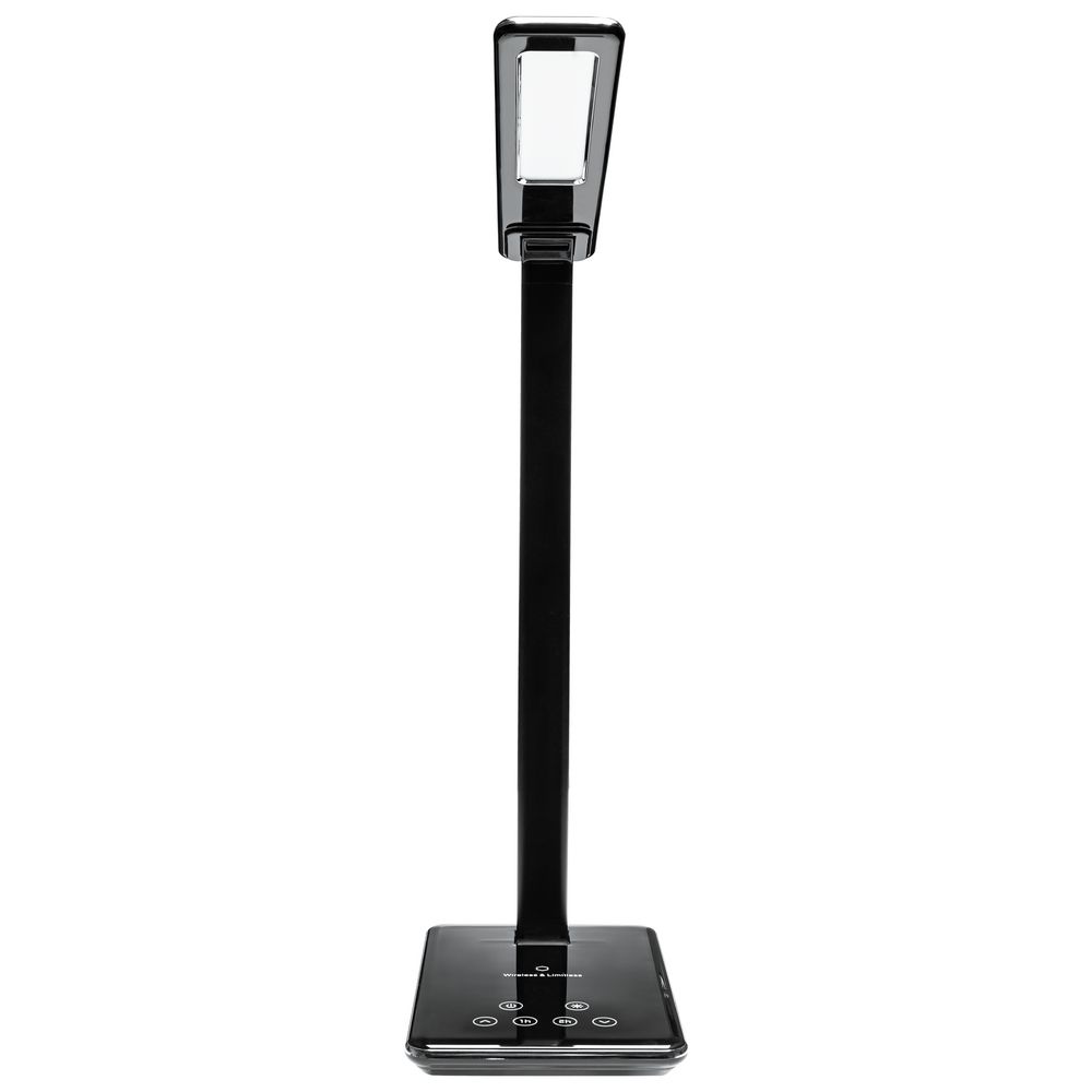 Настольная лампа с беспроводной зарядкой Power Spot, черная (Миниатюра WWW (1000))