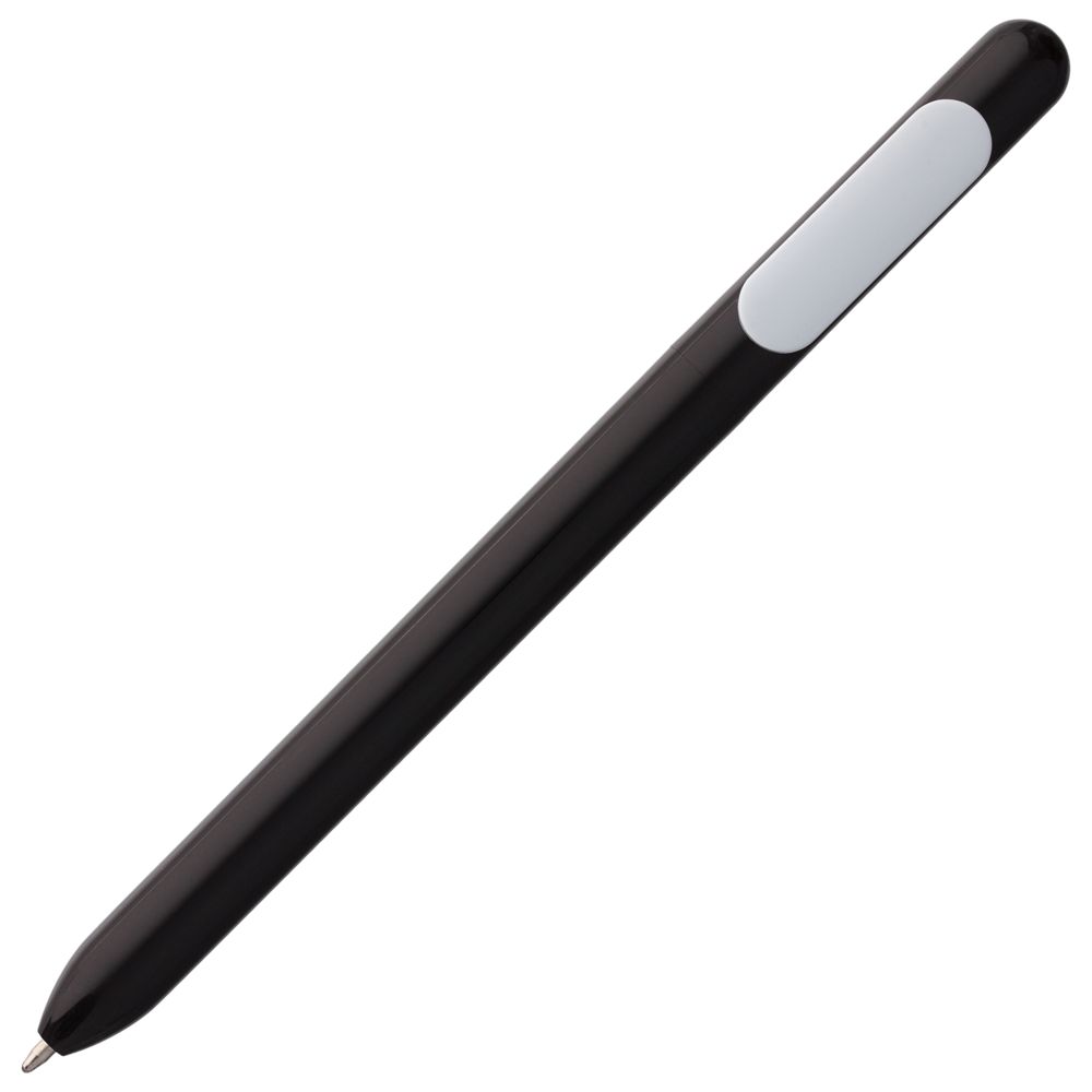 Ручка шариковая Swiper, черная с белым (Миниатюра WWW (1000))