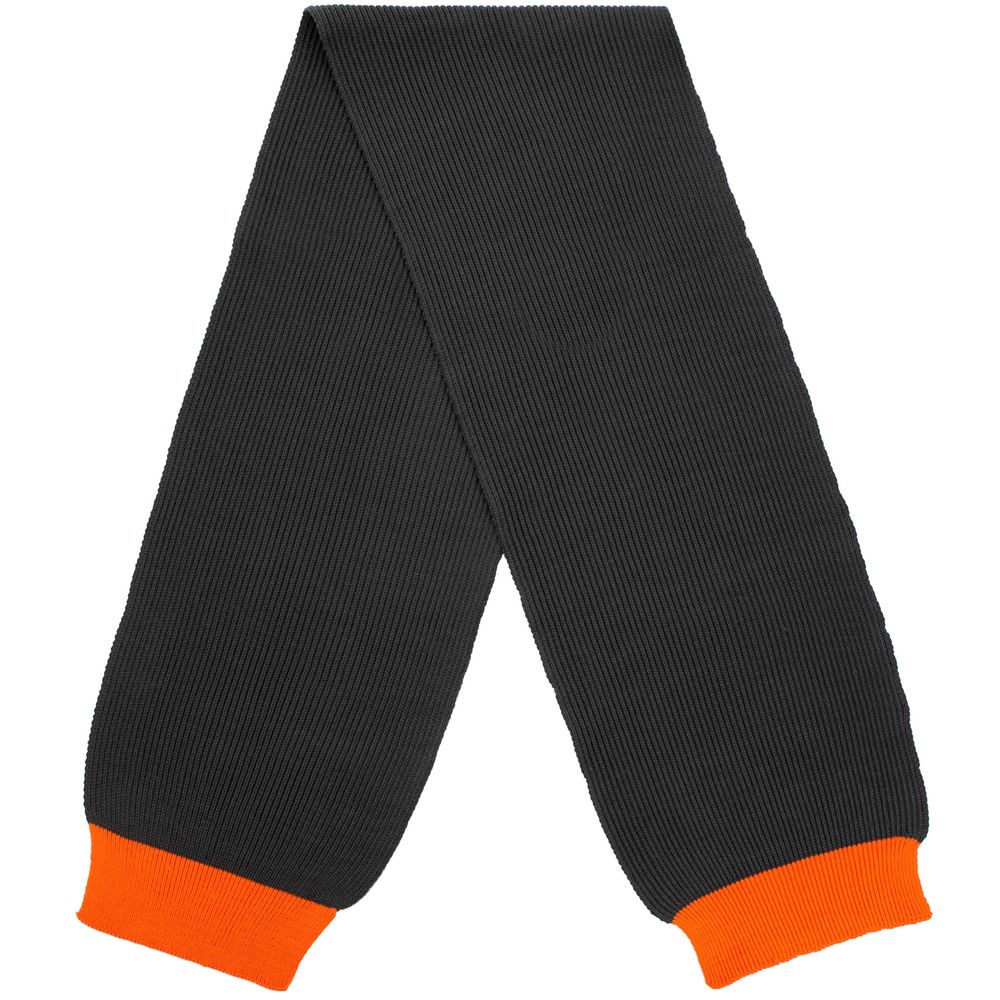 Шарф Snappy, темно-серый с оранжевым (Миниатюра WWW (1000))