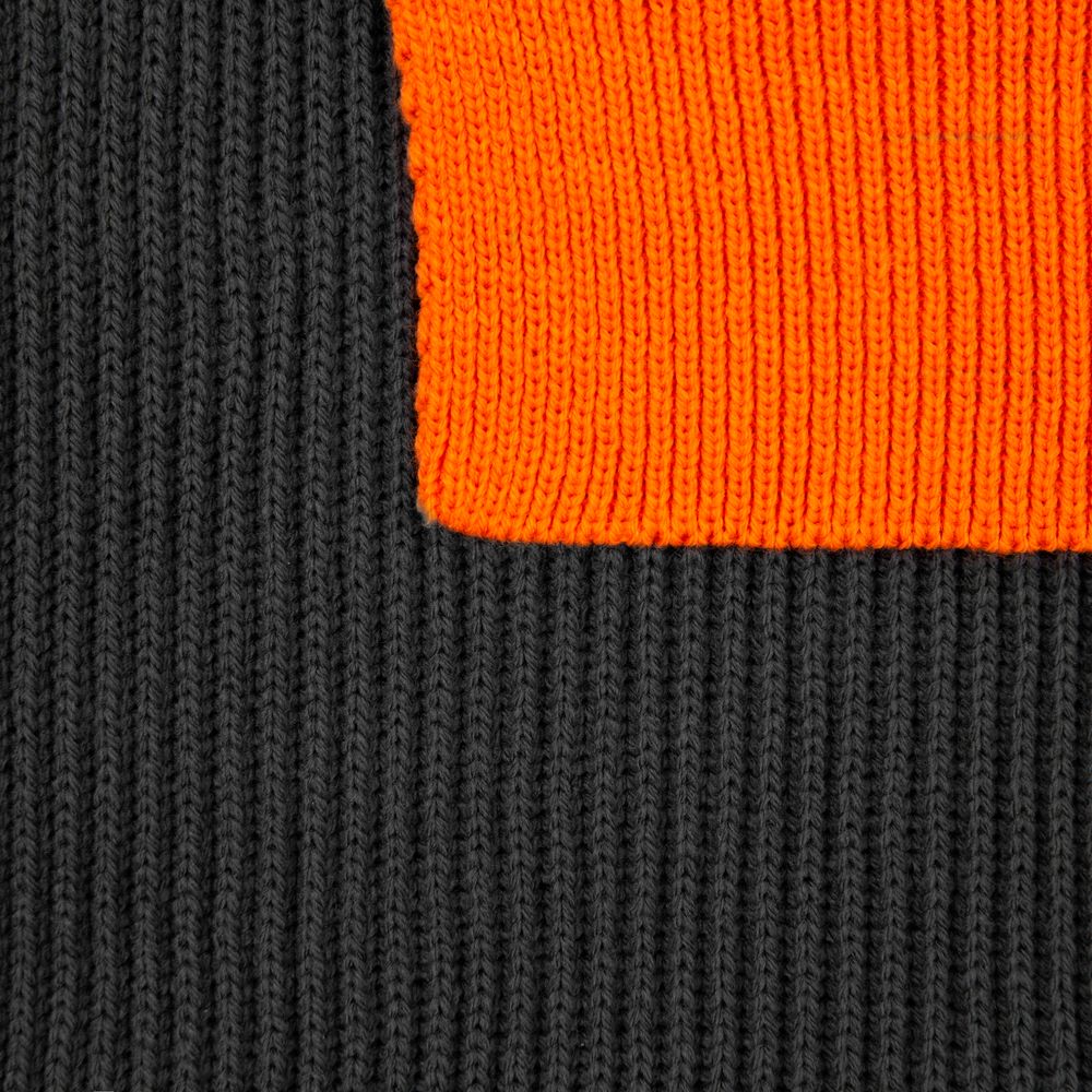 Шарф Snappy, темно-серый с оранжевым (Миниатюра WWW (1000))