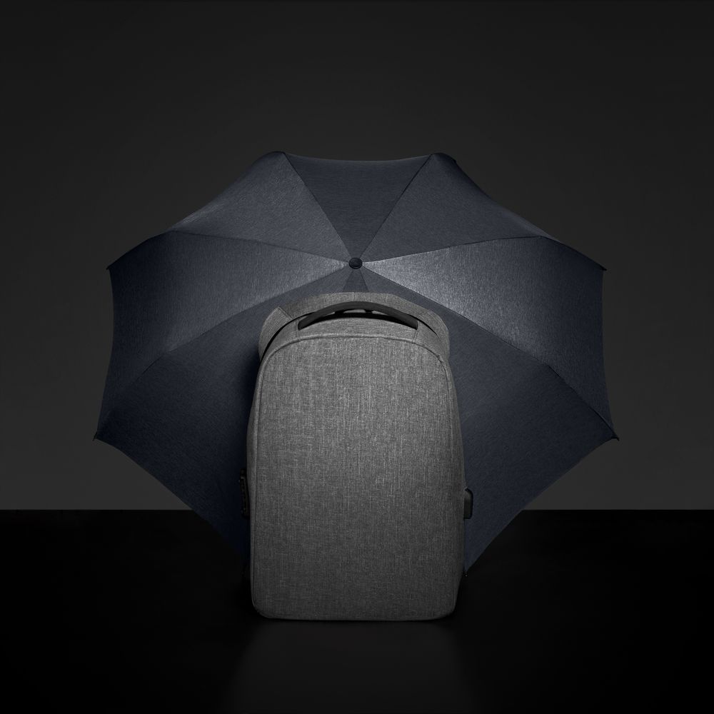 Складной зонт rainVestment, темно-синий меланж (Миниатюра WWW (1000))
