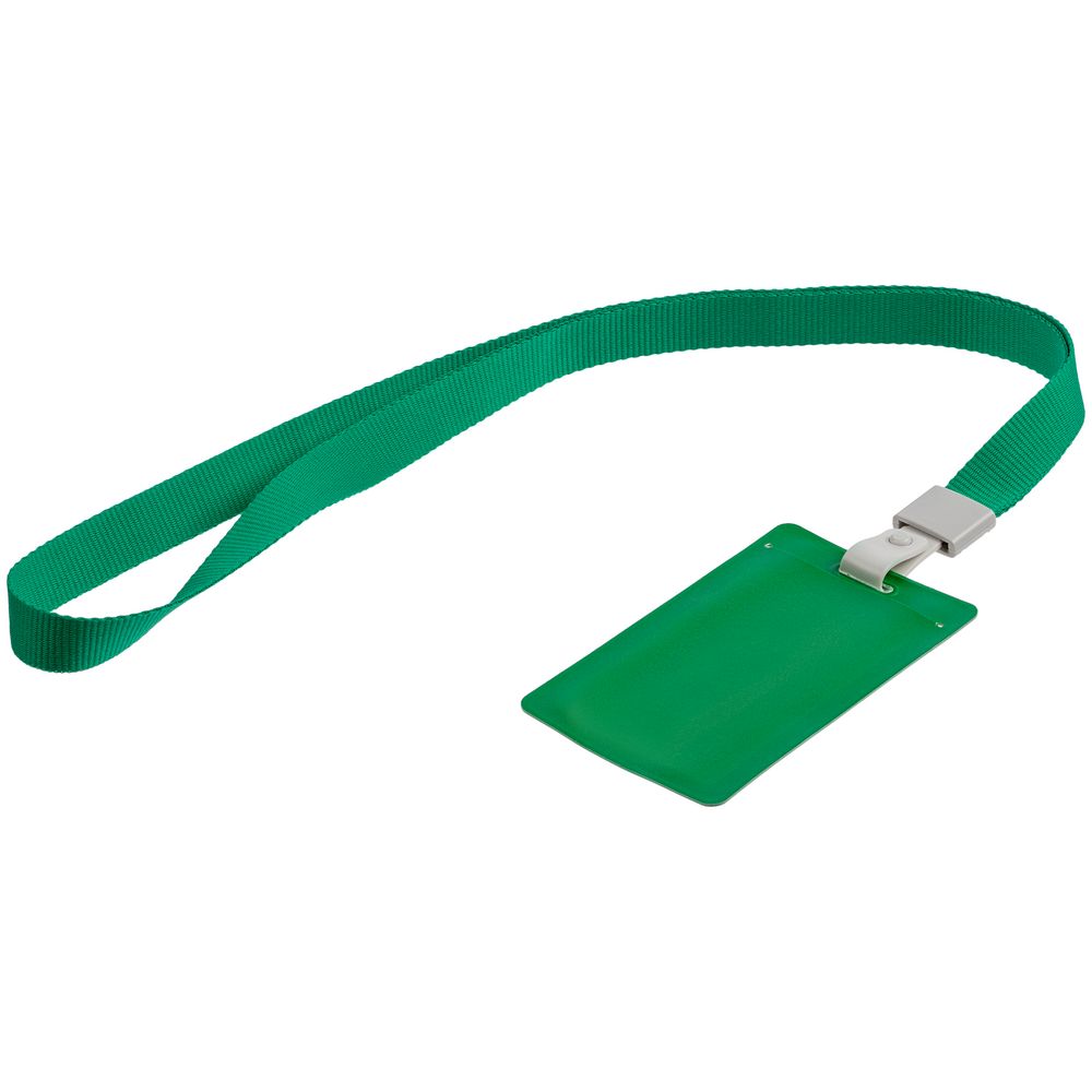 Карман для пропуска с лентой Staff, зеленый (Миниатюра WWW (1000))