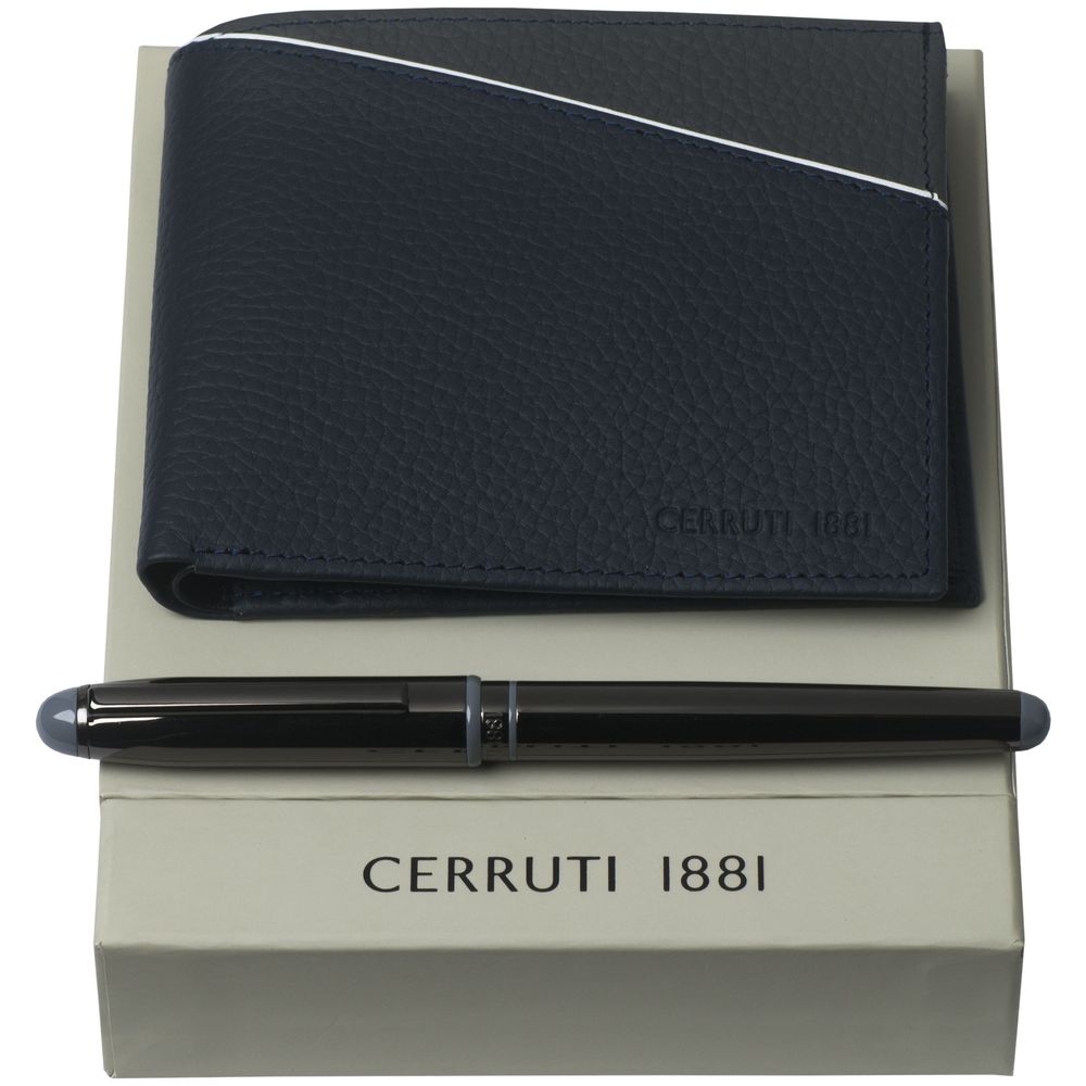 Набор Cerruti 1881: кошелек и роллер, синий (Миниатюра WWW (1000))