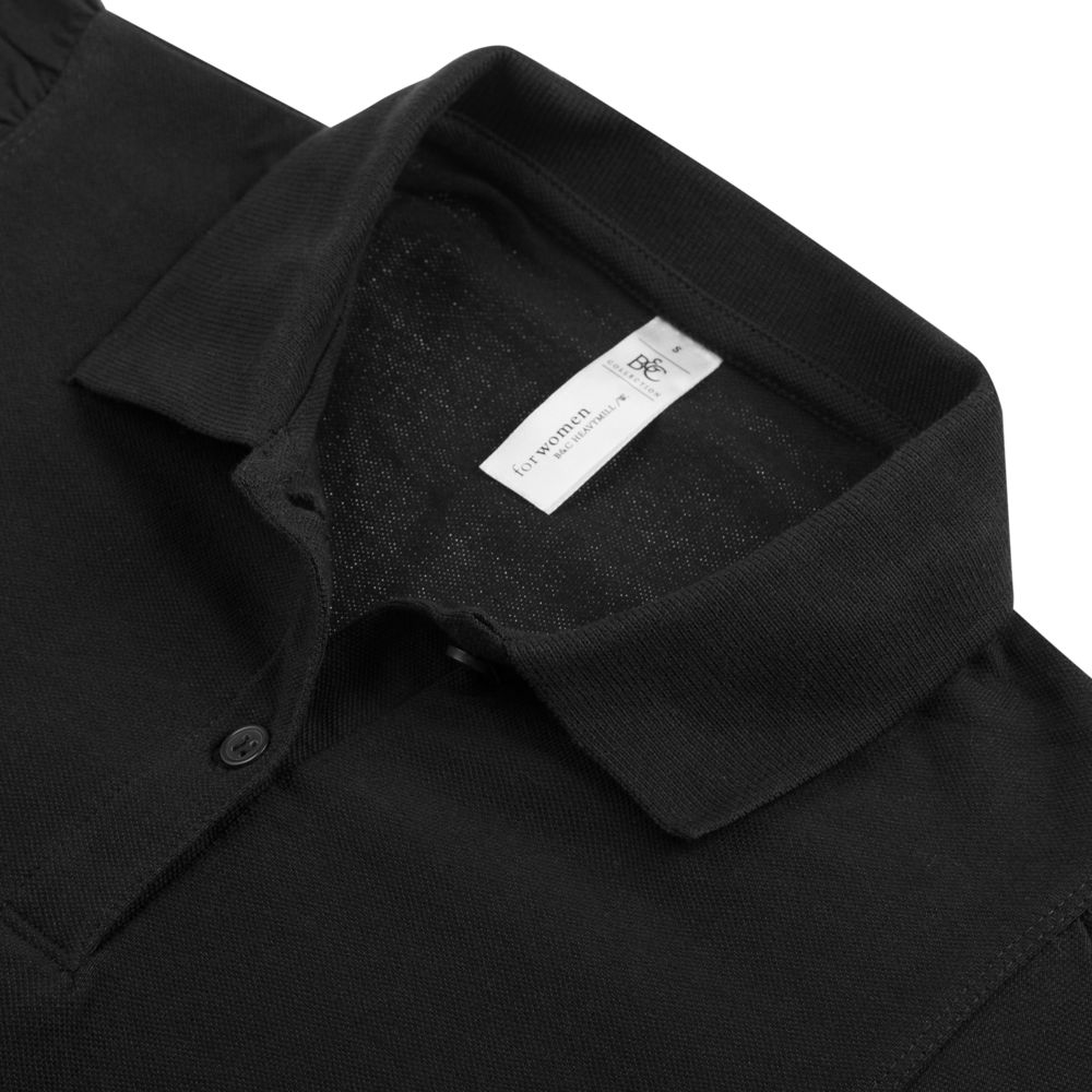 Рубашка поло женская Heavymill черная (Миниатюра WWW (1000))